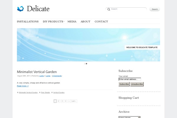 Delicate theme site design template sample