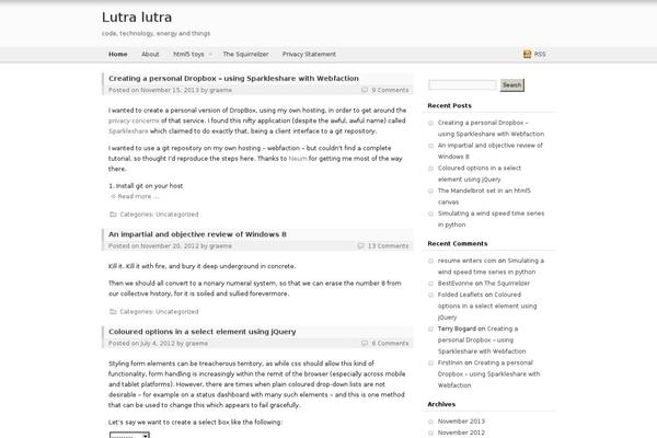 Site using CodeColorer plugin
