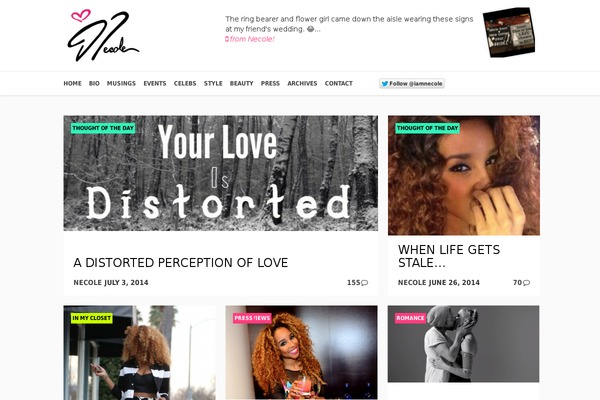luvnecole.com site used Iamnecole