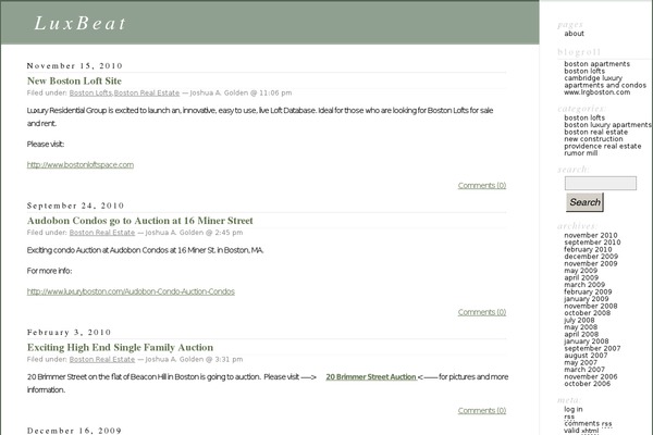 Classic theme site design template sample
