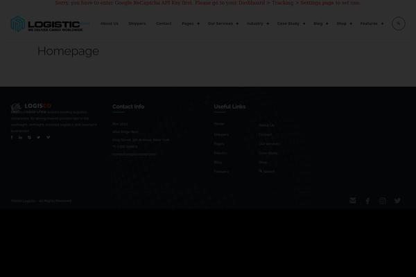 Logistic theme site design template sample