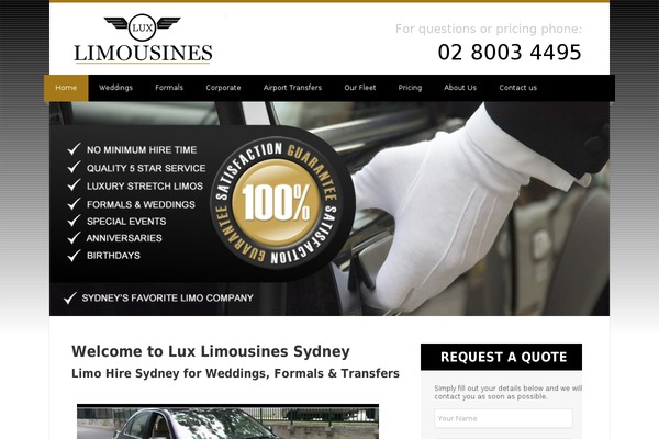 Lux theme site design template sample