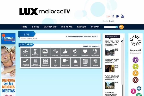 Lux theme site design template sample