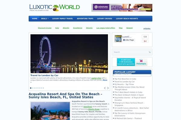 luxoticworld.com site used Evident