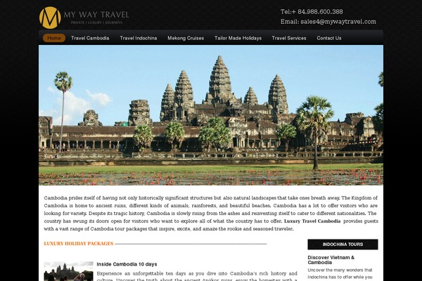 luxurytravelcambodia.com site used Straightahead