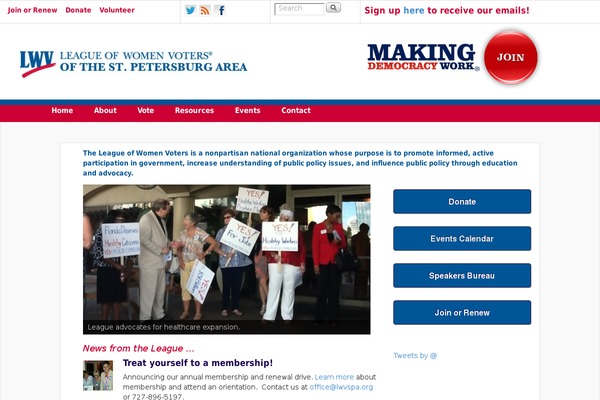 lwvspa.org site used Elevation_theme