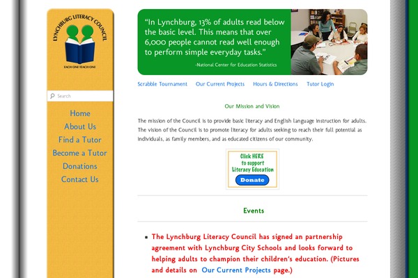 lynchburgliteracy.org site used Lynchburglit