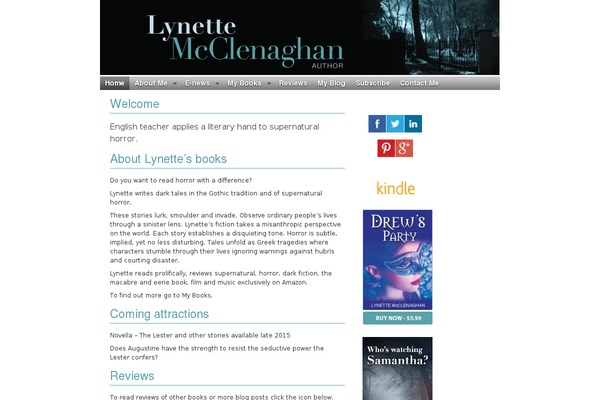 lynettemcclenaghanauthor.com site used Lmcclenaghan