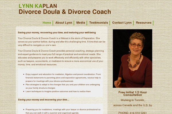 lynnkaplan.ca site used Basic Simplicity