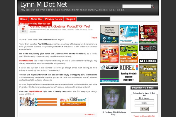 lynnm.net site used Simpleredtheme