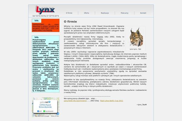 Lynx theme site design template sample