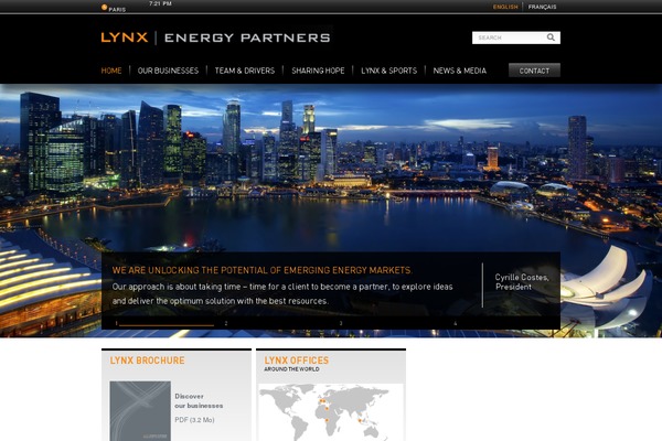 lynxenergy.com site used Wordpress Bootstrap