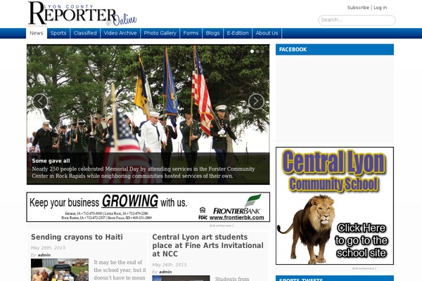 Tribune theme site design template sample