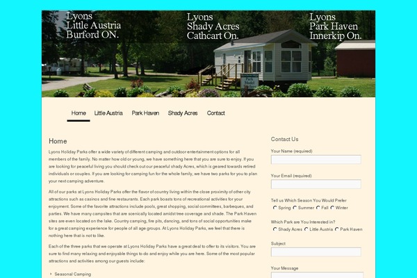 lyonsholidayparks.ca site used Tanjun