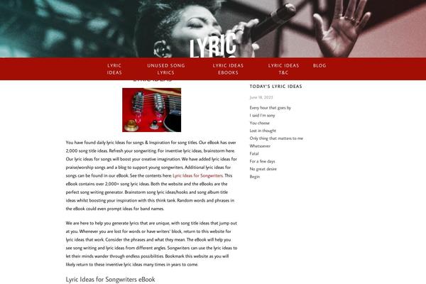 lyricideas.com site used Jupiter