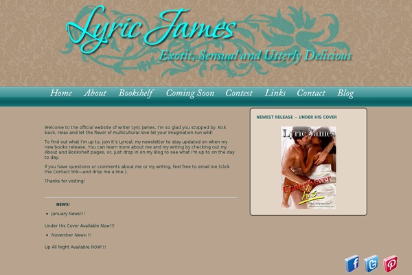 lyricjamesbooks.net site used Lyricjames