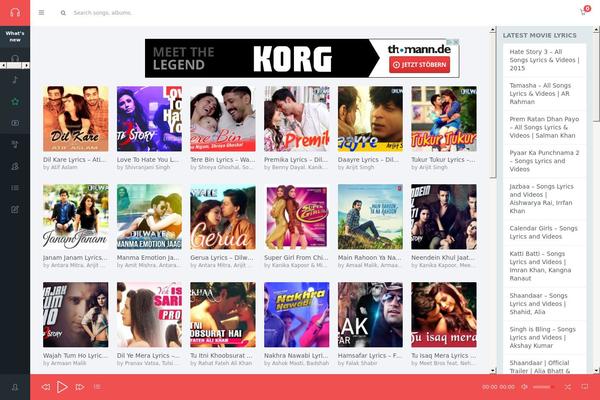 musiks theme websites examples