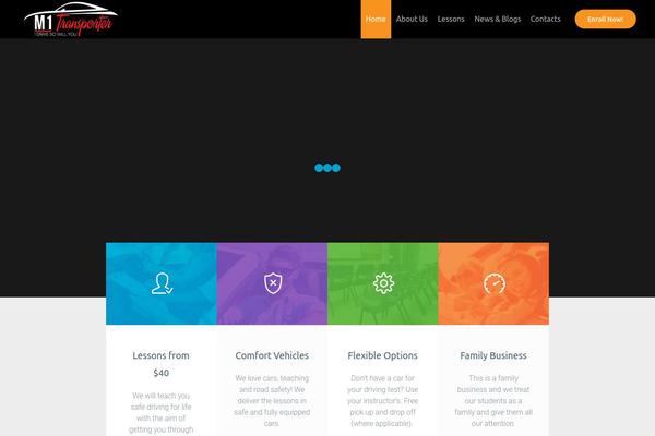 Driving-school theme site design template sample