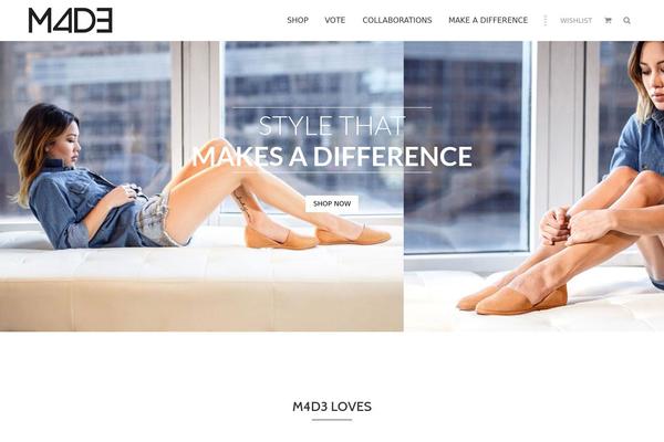 Made theme site design template sample