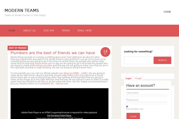 The Funk theme site design template sample