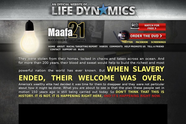 maafa21.com site used Trellis