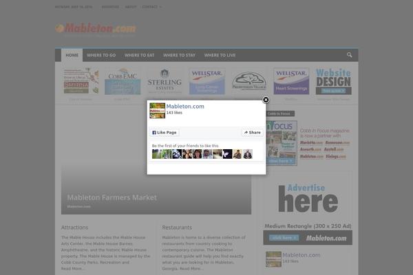 Site using Facebook Page Promoter Lightbox plugin