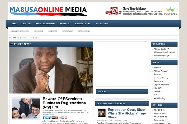 Venetia theme site design template sample