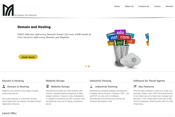 Site using Frontier Post plugin