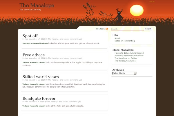 Evening-sun theme site design template sample