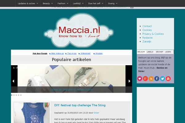 Site using Implied Cookie Consent plugin