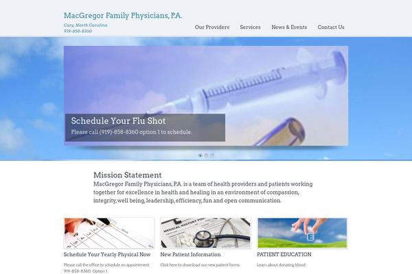 Simplicity theme site design template sample