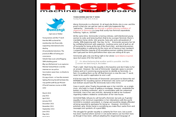 machinegunkeyboard.com site used Benevolence