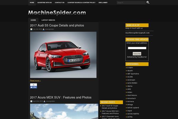 Gravity theme site design template sample