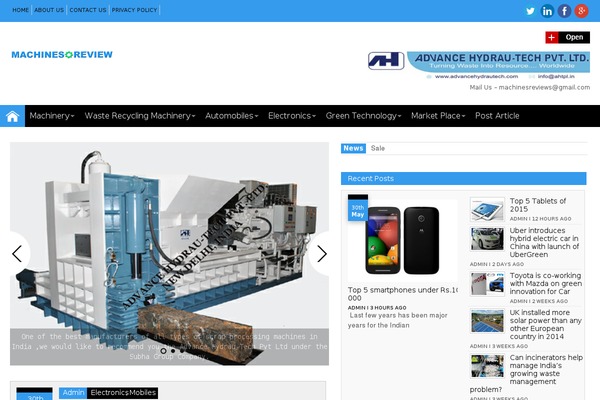 machinesreview.com site used Blogbold