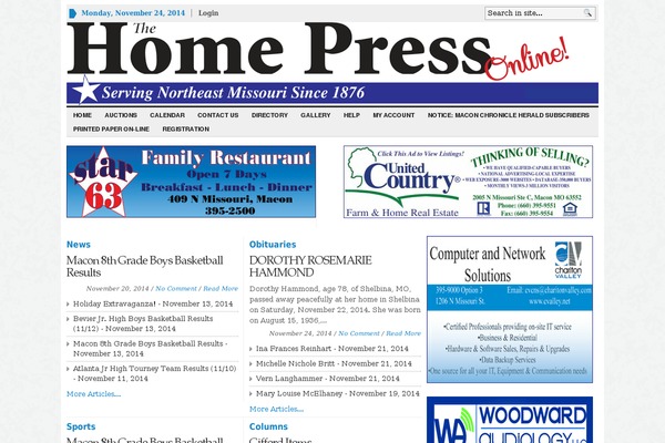 maconhomepress.com site used Wpnewspaper2