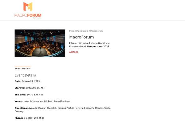 Site using Fooevents-calendar plugin