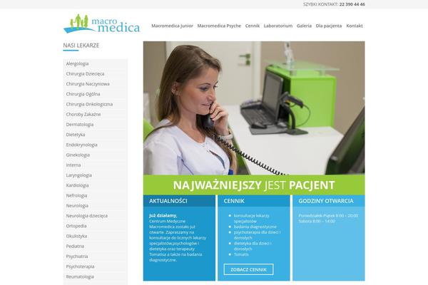 Medical-clinic theme site design template sample