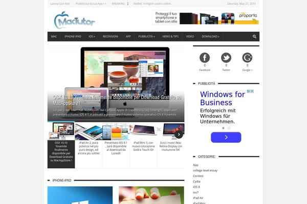 Magzimize theme site design template sample