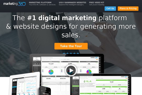 Marketing360-vertical theme site design template sample