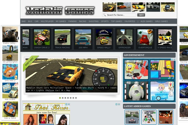 FunGames theme site design template sample