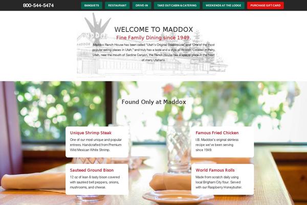 maddoxfinefood.com site used Divi