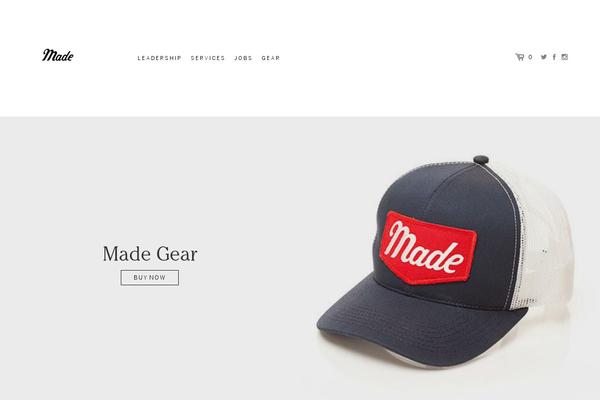 Made theme site design template sample