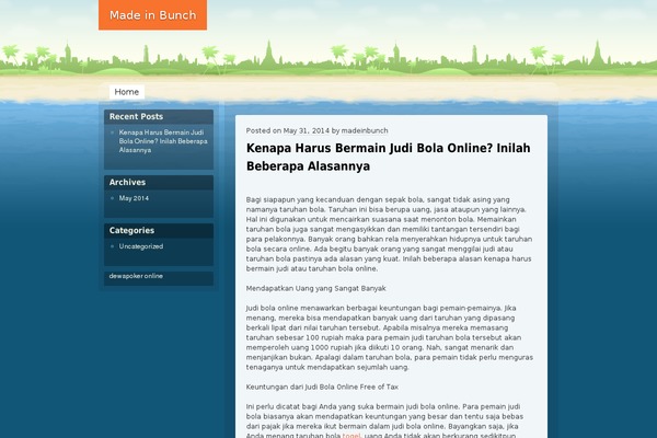 Beach theme site design template sample