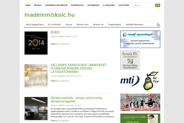 madeinmiskolc.hu site used Freshblog