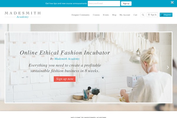 Academy theme site design template sample