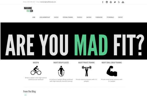 Fitness theme site design template sample