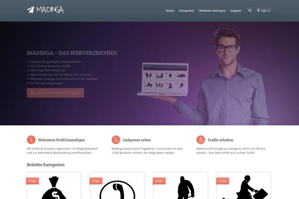 Academy theme site design template sample