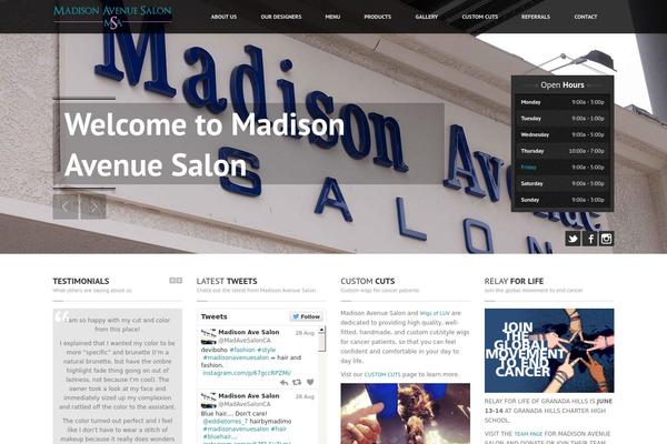 HairPress theme site design template sample