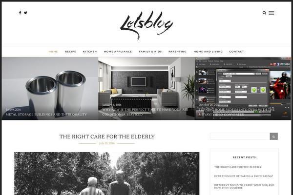 Letsblog theme site design template sample
