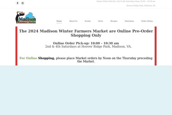 madisonfarmersmarket.info site used Farmvilla-organic-theme